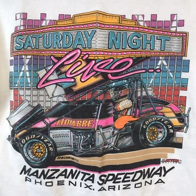 De colección Manzanita Speedway "Saturday Night Live" Acción Dallas SCHRUM '89 EE. UU. Lg Foto 1 de 4