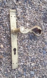 Haustürgriff, Klinke, massiv Messing, Stoßgriff - Bild 1 von 7