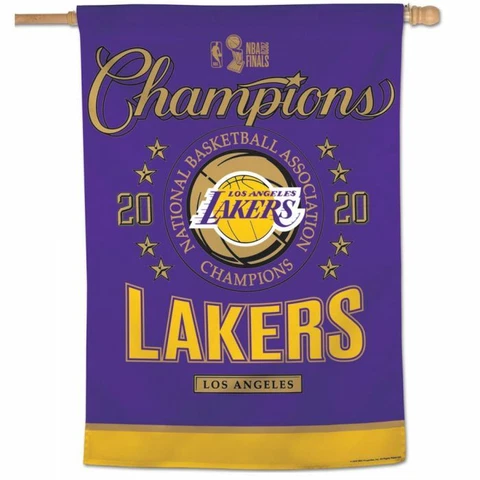 LOS ANGELES LAKERS 2020 NBA CHAMPS HOUSE FLAG WALL BANNER 28"X40" NBA LICENSED Cover