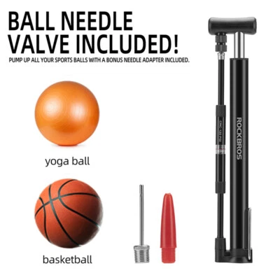 ROCKBROS Bomba Bicicleta Portátil Mini Alta Presión con Barómetro 120PSI Ultraligera Foto 1 de 4