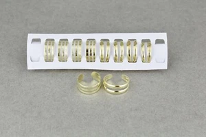 10 Gold toe rings 2line/3line metal toe rings open back adjustable set pack 10 - Picture 1 of 6