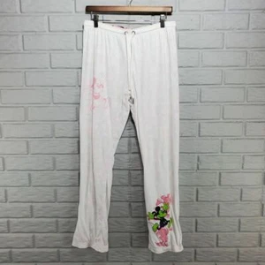 Mickey Mouse Pajama Pants Womens Medium Contrasting Lining Lounge Disney Resort - Picture 1 of 11