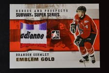 2009-10 ITG Heroes and Prospects Subway Emblems Gold Patch BRANDON GORMLEY /1