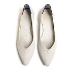 Rothy's The Point Flats 6.5 Salt Honeycomb Retired Off White Light Beige Knit