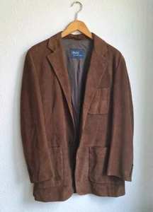 Vintage Polo Ralph Lauren Leder Sakko Blazer Jacke Größe 48 M Selten Ivy League - Bild 1 von 7
