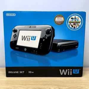 BOX ONLY Nintendo Wii U Deluxe Black Retail Packaging w/ Cardboard Insert – READ - Picture 1 of 22