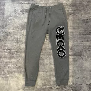Ecko Unltd Joggers Mens L Gray & Black Pockets Sweats Drawstring Spell Out - Picture 1 of 7