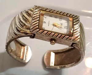 Vintage Geneva Platin Uhr 7108 RECHTECK ARMREIF - Bild 1 von 8