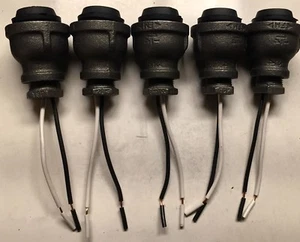 LOWEST PRICE!! 5 Industrial/Iron Pipe Lamp/Light SocketsLeads&Adapters FREE SHIP - Picture 1 of 1