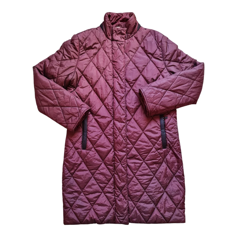 Женская BURBERRY LONDON траншея выстеганная длинная куртка пальто Nova чек размер 42 - Изображение 1 из 4