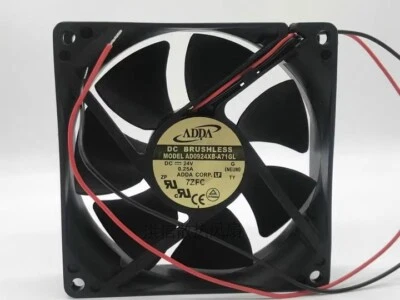 ADDA AD0924XB-A71GL DC24V 0.25A 9CM 2-wire Dual Ball Axial Cooling Fan - Image 1 of 3