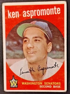 1959 Topps #424 Ken Aspromonte Senators - FAIR (2) - Picture 1 of 3