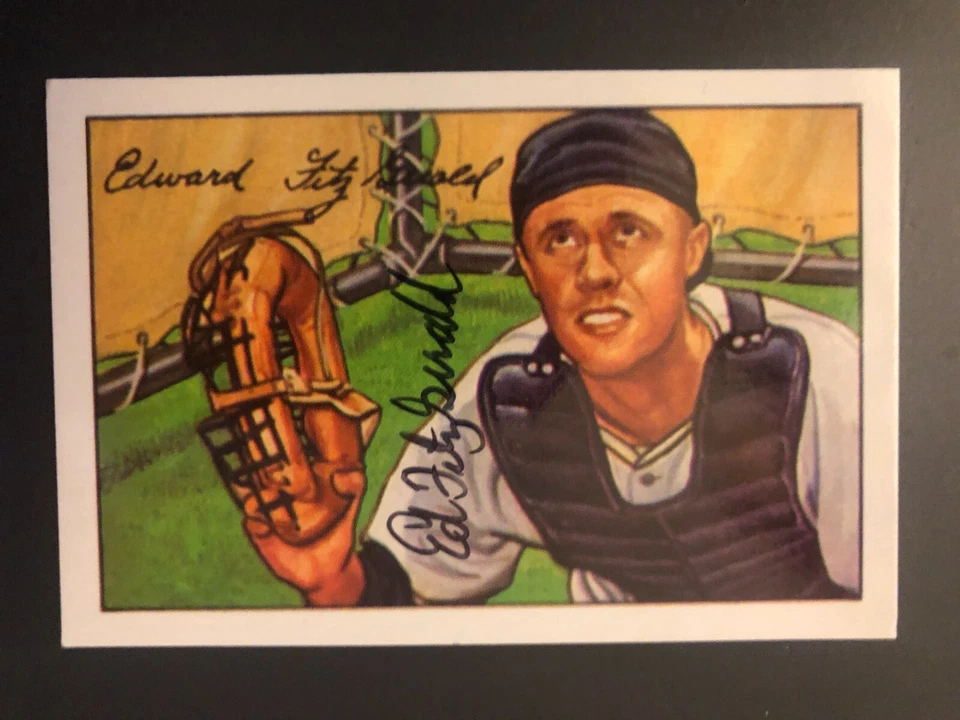 Pittsburgh Pirates ED FITZ GERALD autographed 1952 Bowman (1987 reprint) - Image 1 of 1