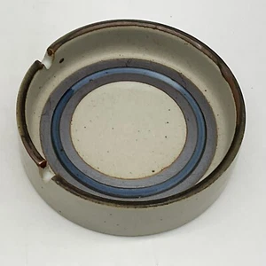 Otagiri Horizon braun blau gesprenkelt Steinzeug Aschenbecher MCM - Bild 1 von 6