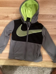 Nike Dri-FIT Gray Full Zip Boys Jacket with hood size 3T - Picture 1 of 5