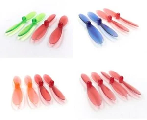 Hubsan X4 H107D 55mm Propellers Clear MultiColor 4 Sets of 4 - Picture 1 of 5