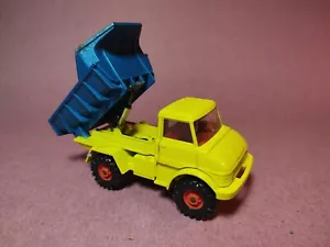 Corgi Toys 1:43 Die-Cast Unimog 406 Yellow & Blue Mercedes-Benz Dump Truck EX - Picture 1 of 6