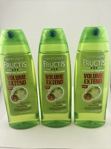 3 Garnier Fructis Volume Extend Fortifying Shampoo Fine or Flat DISCONTINUED - Picture 1 of 15