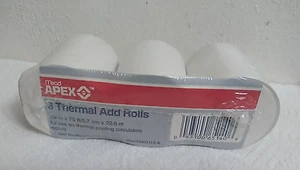 Mead Apex 3 Rolls Thermal Add 2 1/4" x 75 ft. 65140 Thermal Printing Calculator - Picture 1 of 4