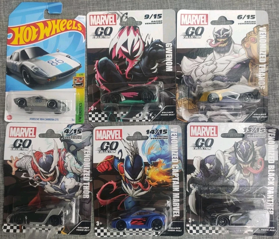 Lote MARVEL GO y Hot Wheel. 6 X coches ver fotos todos cardados  Foto 1 de 1