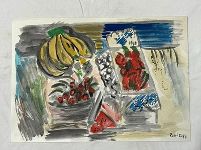 RAOUL DUFY 绘画旧纸签名盖章复古 — 第 1/3 张图片