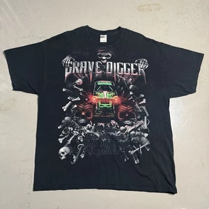 Camicia Uomo Grave Digger 2XL Nera 2013 Monster Jam Stampa Teschio - Foto 1 di 6