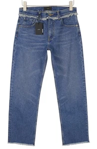ALANUI Pacific Roads Regular Women Jeans W26 Zip Fly Distressed Faded Denim - Picture 1 of 9