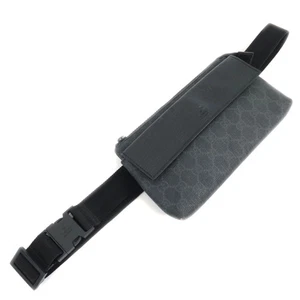 GUCCI Body Gürteltasche GG Supreme Leder Schwarz Schwarz HDW 161833 Original - Bild 1 von 16