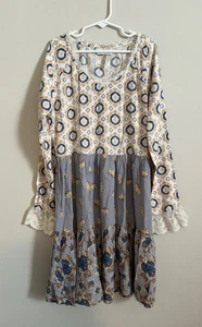 Matilda Jane Floral And Lace Long Sleeve Dress Size 10 - Picture 1 of 6