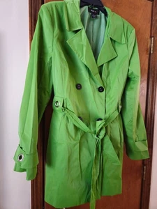 Trench cappotto donna Style and Co taglia XL misto cotone colletto con tasche - Foto 1 di 7