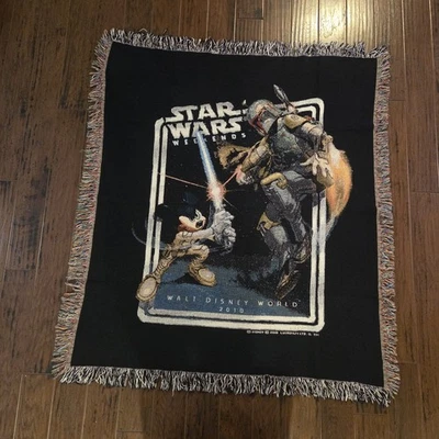 Manta tapiz Star Wars Disneyworld Mickey Mouse Boba Fett 2010 50x60  Foto 1 de 4