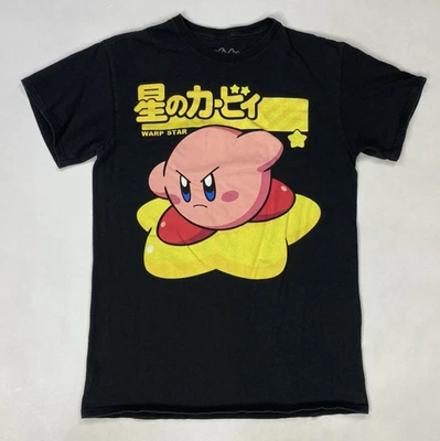 Camiseta Kirby Gráfica Mujer Pequeña Negra Manga Corta Videojuego Mercancía Juegos Foto 1 de 4