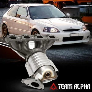 Fit 1996-2000 Civic/Del Sol 1.6[HEAT SHIELD]Catalytic Converter Exhaust Manifold - Picture 1 of 12