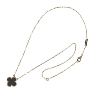 Van Cleef & Arpels Vintage Alhambra Onyx Necklace P0019668 - Picture 1 of 6