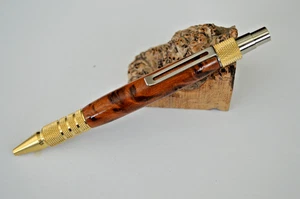 Sehr Schöner Druckkugelschreiber gedrechselt aus edlem Thuja Maser Holz - Bild 1 von 6