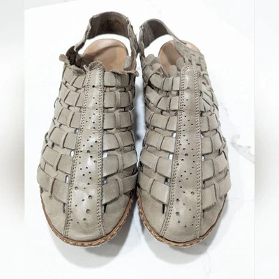 Rieker Sina Gris Punto Cruzado Punta Cerrada Cuero Bota Cuña 1.77'' Tacón 41 EE. UU. 9.5 Foto 1 de 4