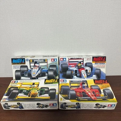 Tamiya 28/1 Mini F-1 Series Model Kit Set Vintage Scatola Ingiallita Usato - Immagine 1 di 4