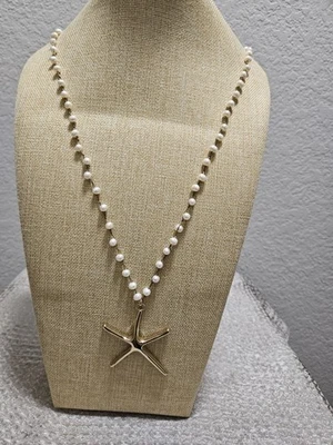 79.50 美元 Tommy Bahama 淡水珍珠金海星长吊坠项链全新带标签 — 第 1/4 张图片