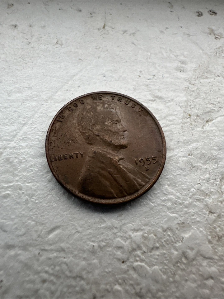 1955 D Lincoln Memorial Wheat Cent Denver Mint Penny Doubled Date & Liberty - Image 1 of 4