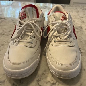 Converse Fastbreak Pro Low  White Red Leathers Sneakers Men’s Shoes Sz 10.5 - Picture 1 of 11