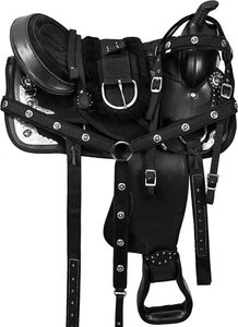 Western Barrel Synthetic Cordura Horse Saddle with all set incuding saddle pad - Bild 1 von 6