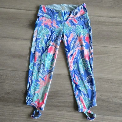 Леггинсы Lilly Pulitzer Luxletic брюки женские средние тропические стремена спортзал йога - Изображение 1 из 4