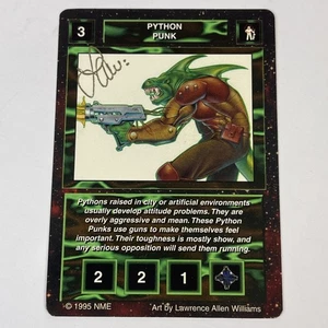 Tarjeta firmada autografiada por Allen Williams 1995 Python Punk de Battlelords CCG TCG - Imagen 1 de 7