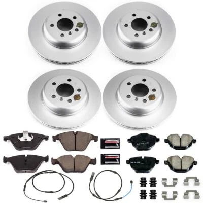 Kit de frenos de disco PowerStop - Delantero y trasero - Se adapta a BMW 535i xDrive 2011 Genuino Ge Foto 1 de 4