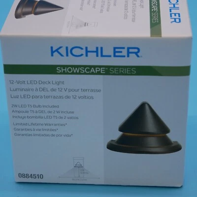 NEW Case Of 8:  Kichler  2-Watt Low Volt Hardwired LED Outdoor Step Light - Olde - Image 1 of 4