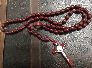 Blessed Jerusalem Church of Holy Sepulchre Rosary Cordovan, Brown, Black pick 1 - Picture 1 of 5