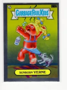 2022 GPK Garbage Pail Kids Chrome Series 5 Sunburn Verne 202C SSP Variation - Picture 1 of 2