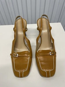 Vintage 90’s Bally Yellow Fiorina Heels Women’s 8.5/38.5 - Picture 1 of 5
