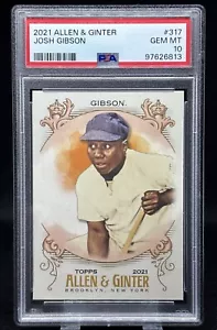 Josh Gibson 2021 Topps Allen And Ginter #317 PSA 10 - Picture 1 of 2