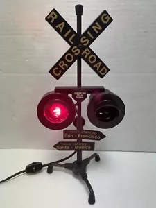 American Train Signal Metal Railroad Crossing Signal Light Bar San Francisco - Picture 1 of 5